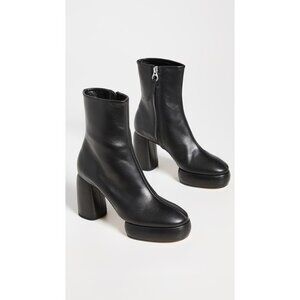 New Aeyde Emmy Boot In Black Leather Sz 38